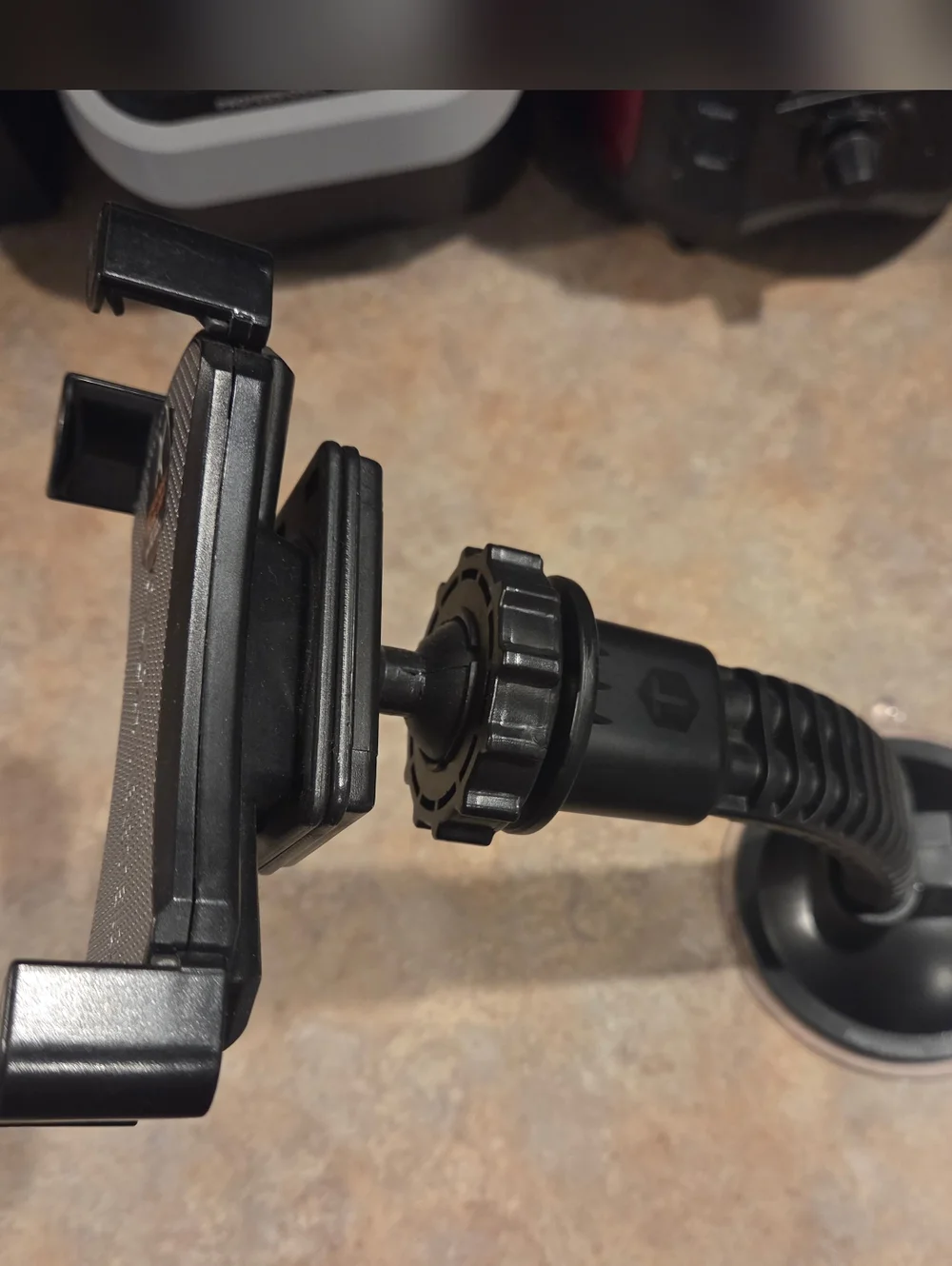 Roughneck Expandable Phone Grip Car/Desk Mount - Silver & Black